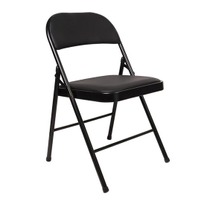 Пластиковые стулья Стул складной Mason черный, экокожа фото